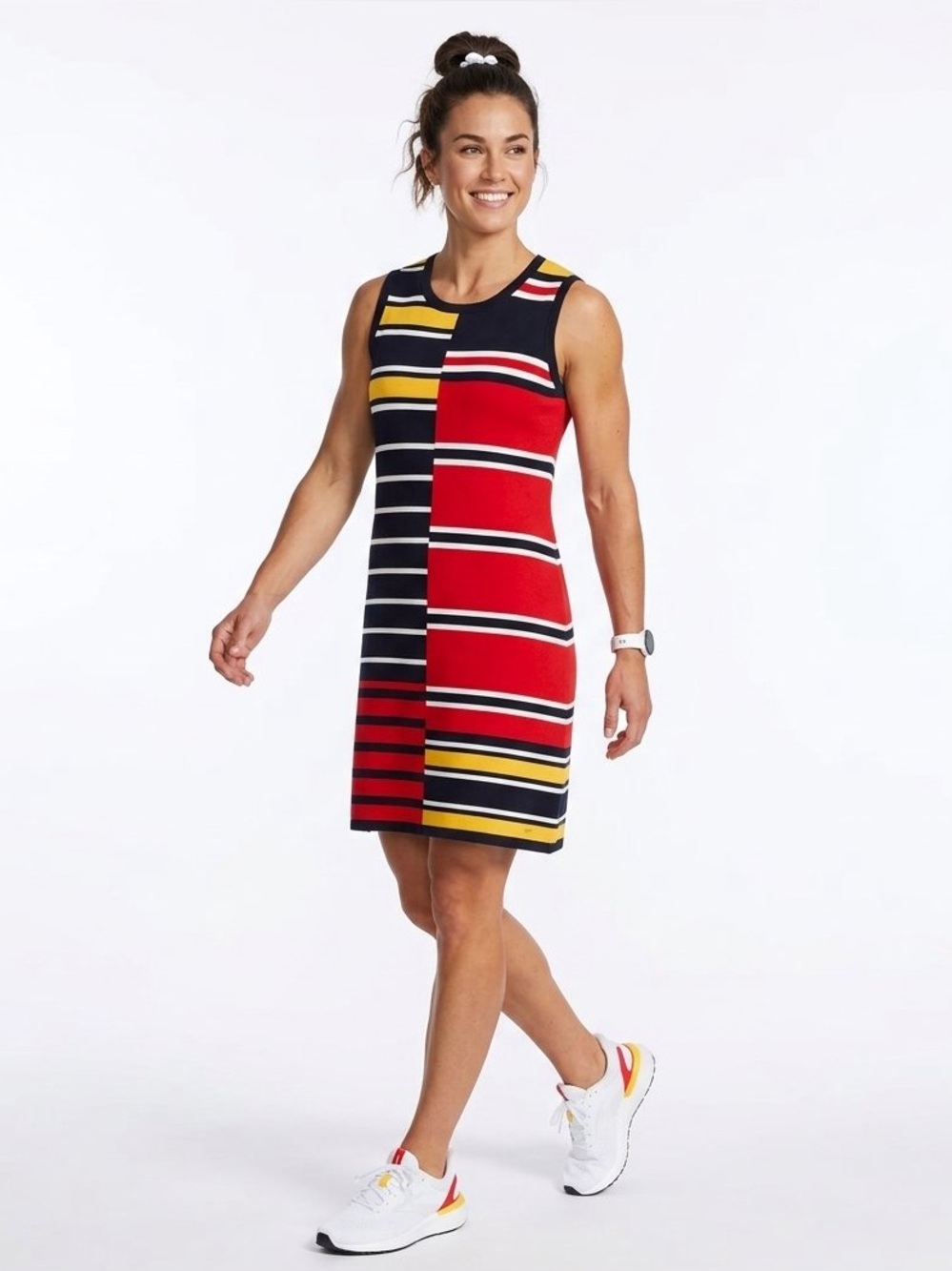 Tommy Hilfiger Colorblock Striped Mini Dress - Red, Yellow, Black NWT 🛥️